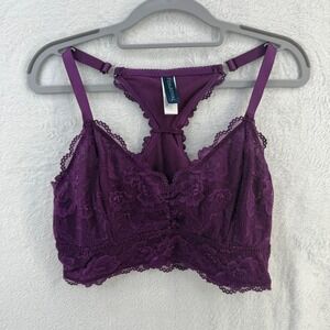 Fox & Royal Purple Lace Bralette Racerback Lingerie Top Size‎ S/16